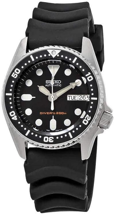 Seiko Mens Black Automatic Dive Watch SKX013K1